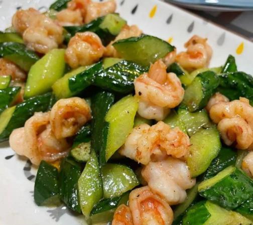 黃瓜炒蝦仁